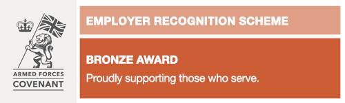 Bronze award – Armed Forces Covenant employer recognition scheme